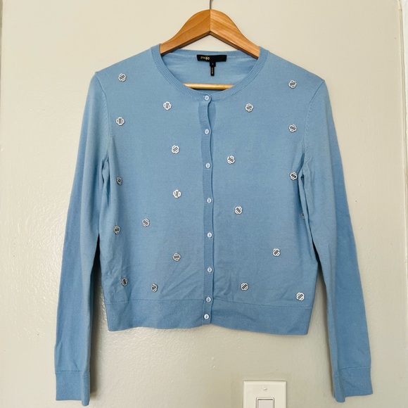 Maje Myperla Embellished Cardigan - Size 3 - Picture 5 of 7